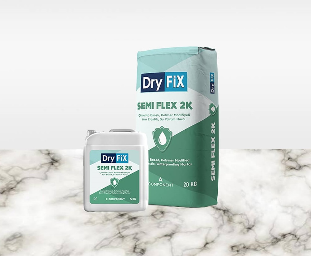 خرید ملات و عایق ضد آب دو جزئی SEMI FLEX 2K برند DryFix ترکیه در تهران + قیمت خرید ملات و عایق ضد آب دو جزئی SEMI FLEX 2K برند DryFix ترکیه در تهران + قیمت